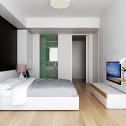 白色现代风格设计案例欣赏卧室背景墙