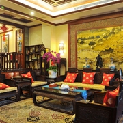 中式风格复式效果图欣赏客厅