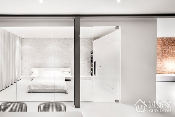 现代白色极致别墅欣赏卧室