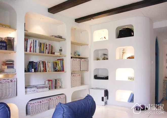 85平地中海温情住宅欣赏书房设计