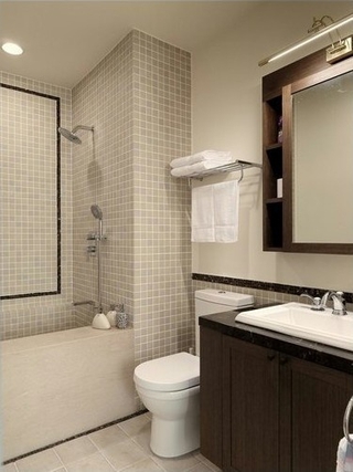 107平美式三居室欣赏卫生间