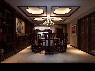 中式风格设计样板房欣赏餐厅