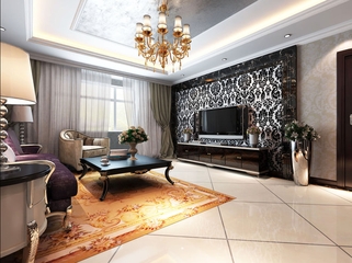120平新古典奢华家居欣赏客厅设计