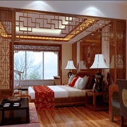 中式沉稳大宅设计欣赏卧室陈设