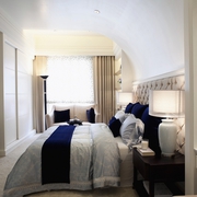 新古典三居室样板房案例欣赏卧室吊顶