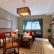 温馨两居中式住宅欣赏客厅