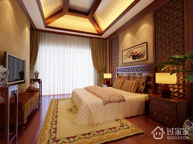 中式古典住宅欣赏卧室效果