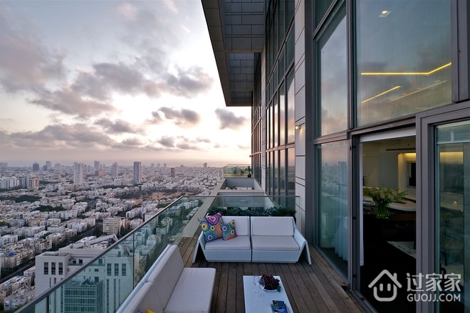 顶层奢华复式住宅欣赏阳台设计