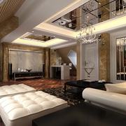 123平奢华欧式效果图欣赏客厅设计