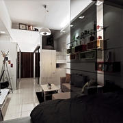 48平现代风单身公寓欣赏客厅效果