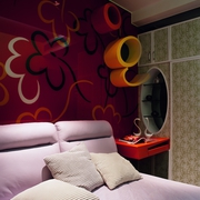 现代风格装饰效果图设计卧室床头背景