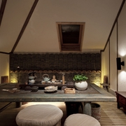 中式古典风茶室效果图片