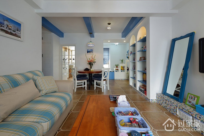98平地中海住宅欣赏客厅设计