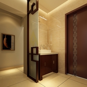 新中式风格样板房欣赏洗手间