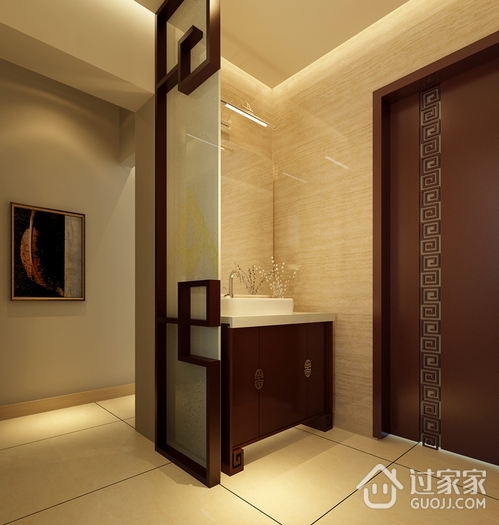 新中式风格样板房欣赏洗手间