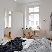 98平白色北欧住宅欣赏卧室效果