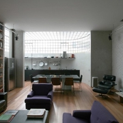 白色现代开放式公寓欣赏客厅