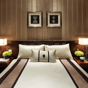 新中式卧室背景墙装修效果图 低调奢华