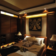 东南亚设计卧室全景效果