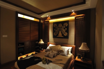 东南亚设计卧室全景效果
