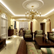 美式风格三室两厅欣赏客厅设计