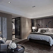 白色现代样板房效果图欣赏卧室