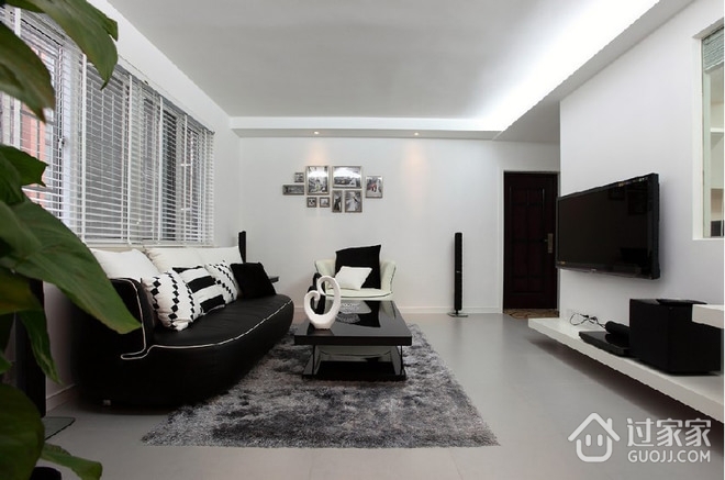 82平白色简约住宅欣赏客厅设计