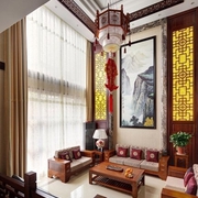 中式优雅复式住宅欣赏客厅