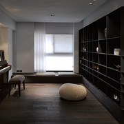 现代黑色时尚住宅设计书房