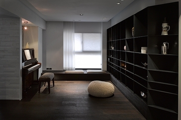 现代黑色时尚住宅设计书房
