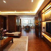 110平雅致新中式欣赏客厅