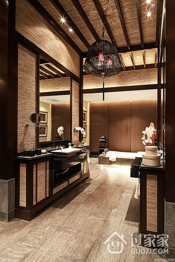 时尚新中式别墅欣赏洗手间