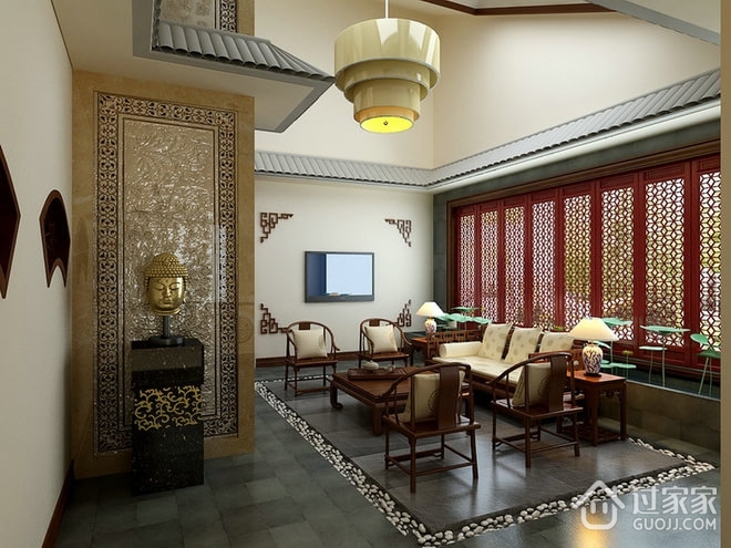 新中式风格别墅欣赏客厅