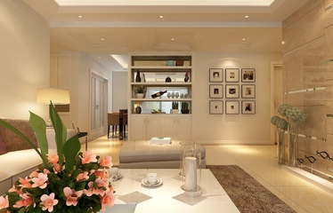 摩登现代客厅酒柜设计效果图 完美三居室