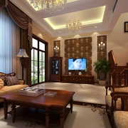 奢华中式别墅效果欣赏客厅设计