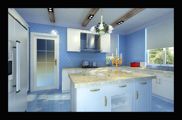 地中海风格设计样板房欣赏厨房效果