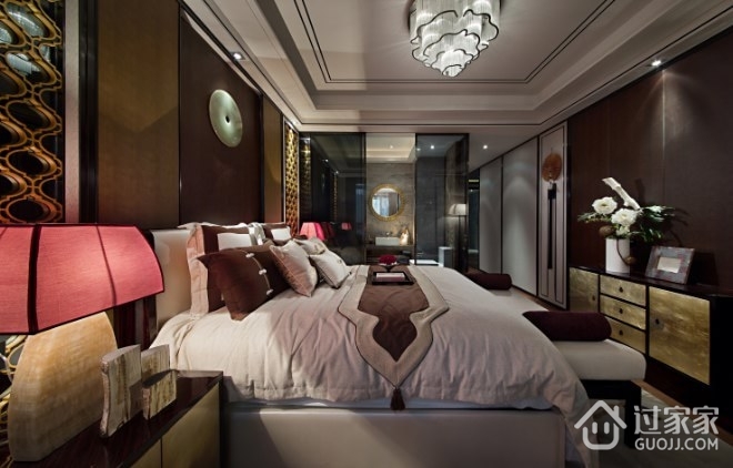 中式经典深色住宅欣赏卧室