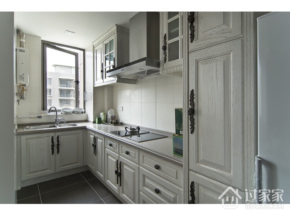 80平白色欧式住宅欣赏厨房