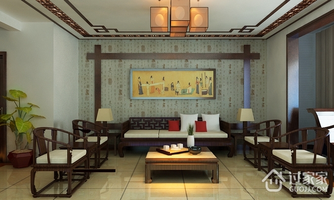 新中式风格住宅欣赏客厅陈设
