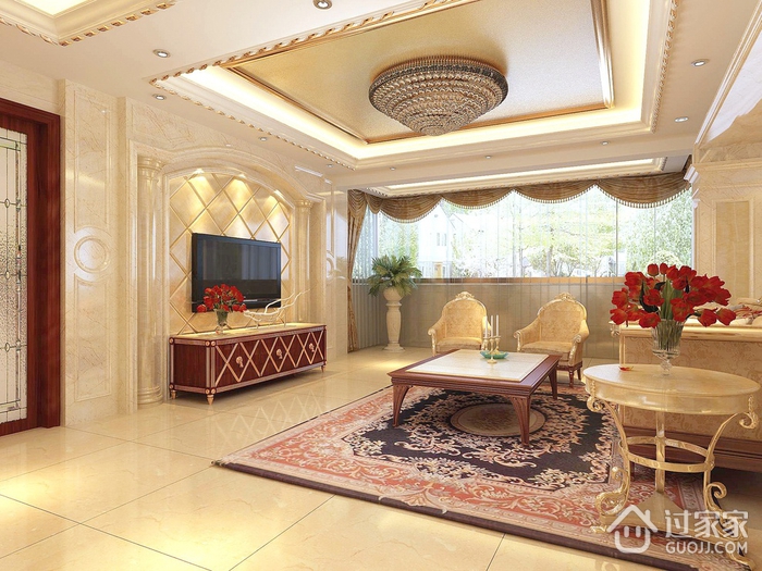 大气奢华中式住宅欣赏客厅设计