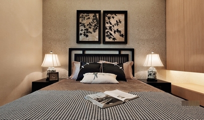 105平新中式风格住宅欣赏卧室设计