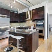 现代住宅效果图厨房吧台