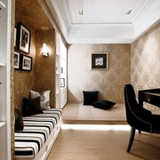 白色现代古典复式楼欣赏卧室陈设