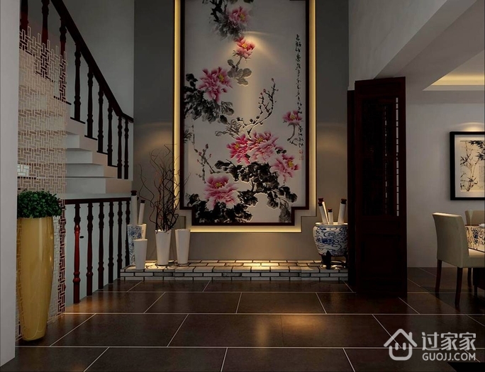 中式风格别墅装饰设计背景墙