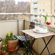 白色北欧单身一居室欣赏阳台设计