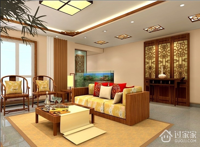 中式风格案例效果图欣赏客厅设计