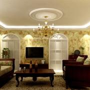 美式风格三室两厅欣赏客厅设计