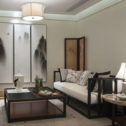 时尚中式大三居欣赏客厅