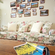 客厅花朵布艺沙发