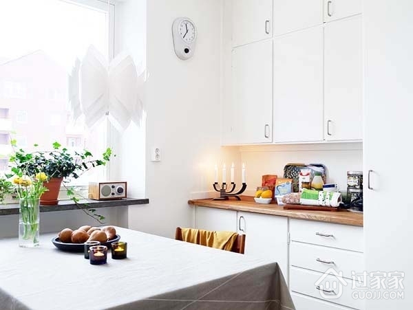 迷人北欧白色一居室欣赏厨房
